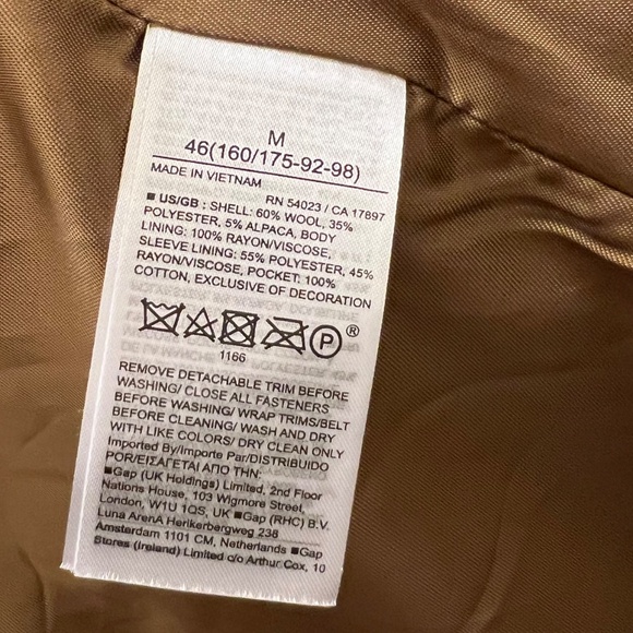 Banana Republic Wool Coat size medium, Fall 2023, women's sizing - Picture 15 of 16